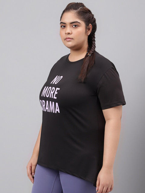 MKH Plus Size Typography Printed Dri-FIT Sports T-Shirt - Image 4