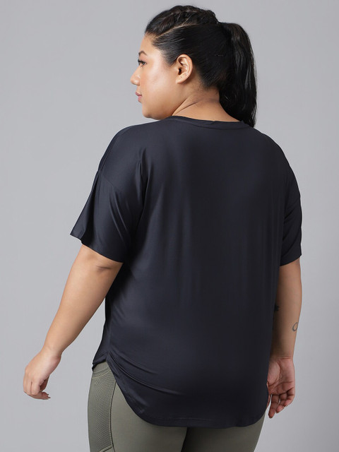 MKH Plus Size Typography Printed Relaxed Fit Dri-FIT T-shirt - Image 5