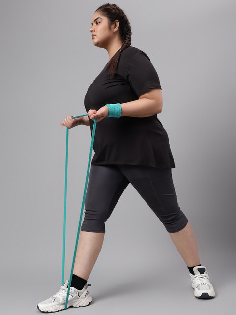 MKH Plus Size Typography Printed Relaxed Fit Dri-FIT T-shirt - Image 6