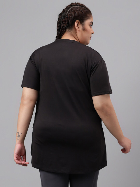 MKH Plus Size Typography Printed Relaxed Fit Dri-FIT T-shirt - Image 5