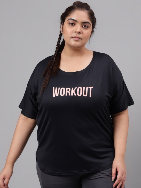 MKH Plus Size Typography Printed Dri-FIT T-shirt