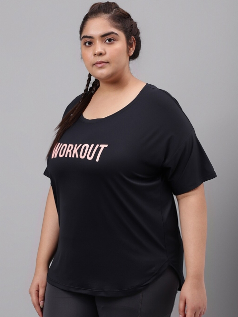 MKH Plus Size Typography Printed Dri-FIT T-shirt - Image 3