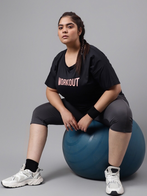 MKH Plus Size Typography Printed Dri-FIT T-shirt - Image 5