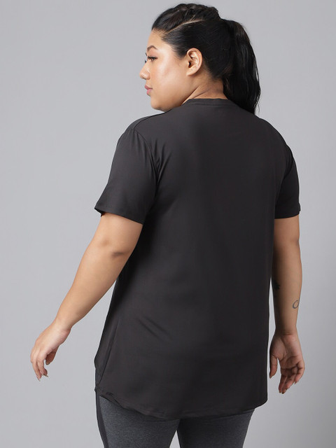 MKH Plus Size Typography Printed Relaxed Fit Dri-FIT T-shirt - Image 5