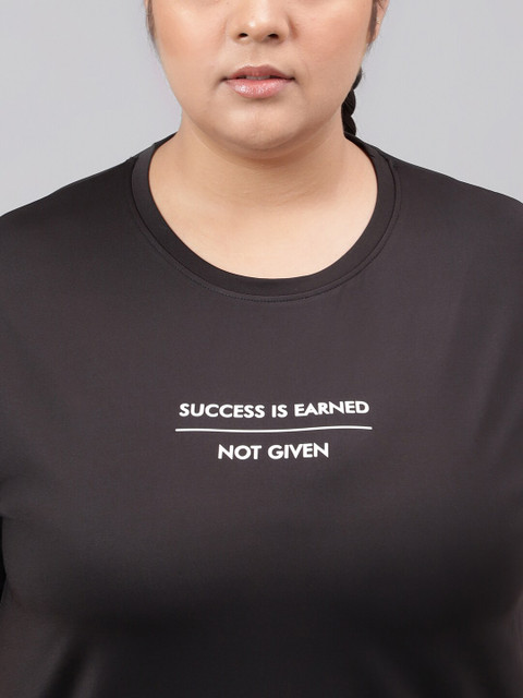 MKH Typography Printed Plus Size Drop Shoulder Sleeves Relaxed Fit Dri-FIT Sports T-shirt - Image 2