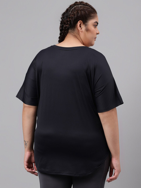 MKH Plus Size Typography Printed Relaxed Fit Dri FIT T-shirt - Image 5