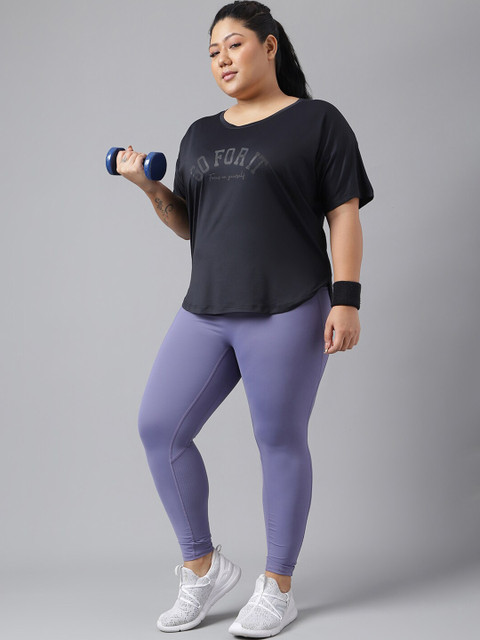 MKH Plus Size Relaxed Fit Typography Printed Round Neck Short Sleeve Dri-FIT T-shirt - Image 6