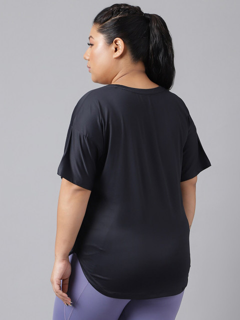 MKH Plus Size Relaxed Fit Typography Printed Round Neck Short Sleeve Dri-FIT T-shirt - Image 5