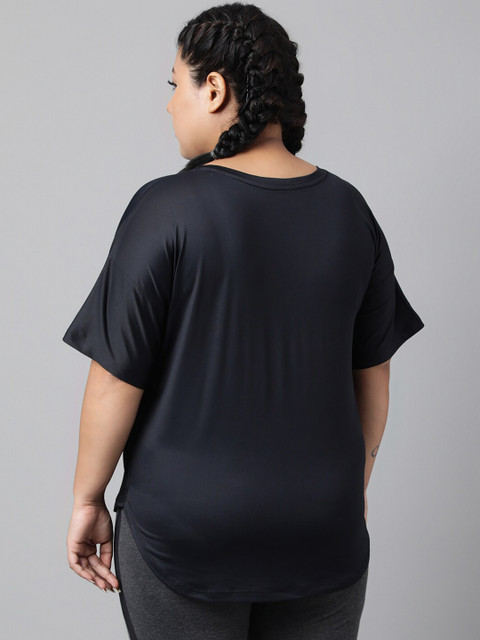 MKH Plus Size Typography Printed Relaxed Fit Dri FIT T-shirt - Image 5