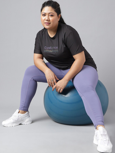 MKH Plus Size Typography Printed Relaxed Fit Dri-FIT T-shirt - Image 6