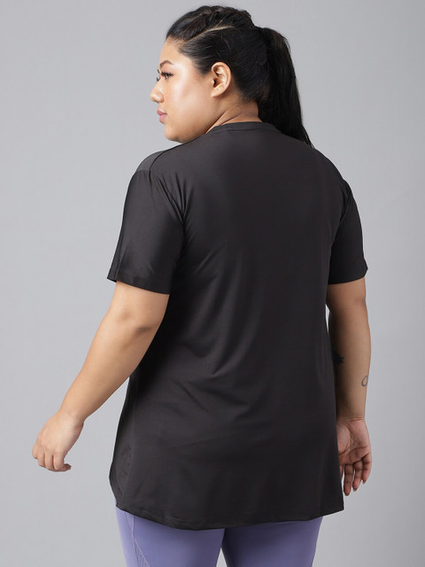 MKH Plus Size Typography Printed Relaxed Fit Dri-FIT T-shirt - Image 5