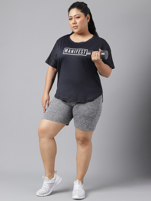 MKH Plus Size Relaxed Fit Typography Printed Drop Shoulder Sleeves Dri-Fit Sports T-shirt - Image 6