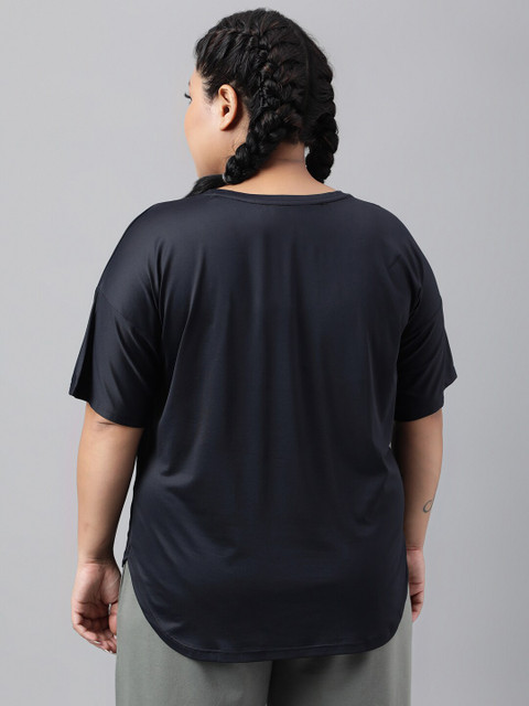 MKH Plus Size Relaxed Fit Typography Printed Dri-FIT Technology Sports T-shirt - Image 5