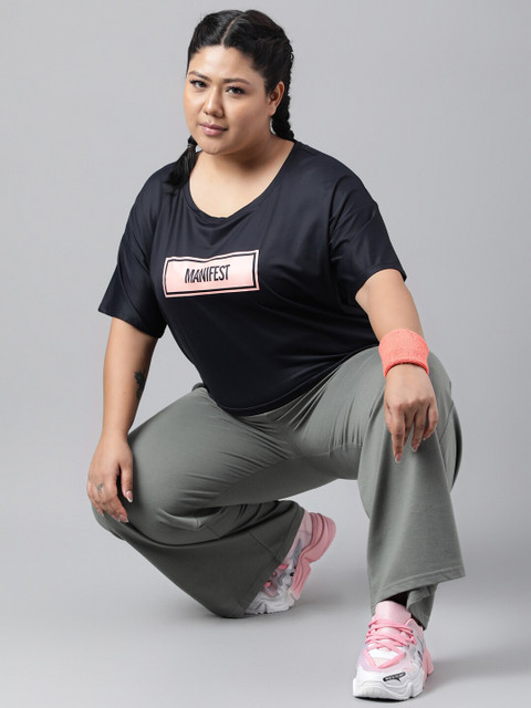 MKH Plus Size Relaxed Fit Typography Printed Dri-FIT Technology Sports T-shirt - Image 6