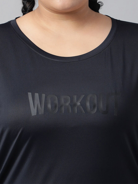 MKH Plus Size Drop Shoulder Sleeves Relaxed Fit Dri-FIT Sports T-shirt - Image 2