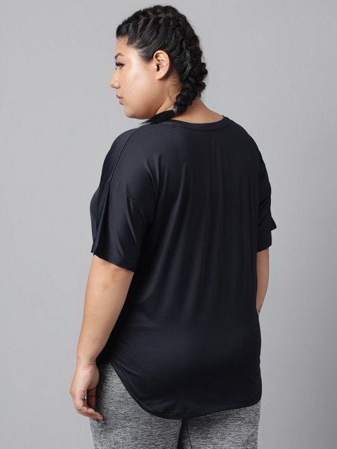 MKH Plus Size Drop Shoulder Sleeves Relaxed Fit Dri-FIT Sports T-shirt - Image 5