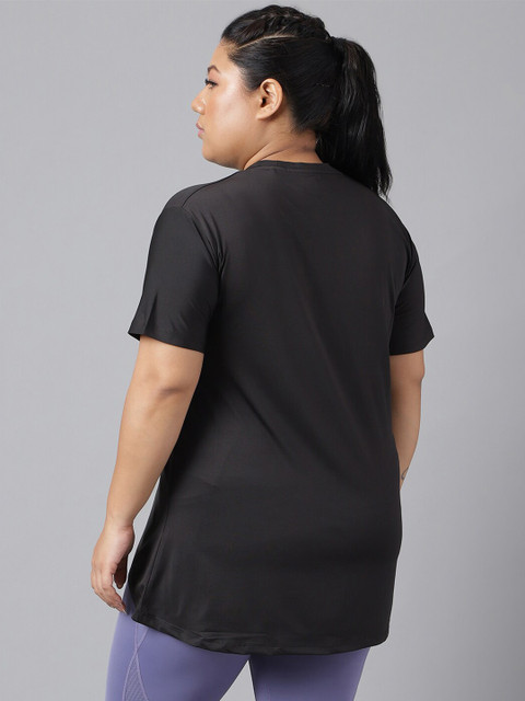 MKH Plus Size Typography Printed Relaxed Fit Dri-FIT Sports T-shirt - Image 5