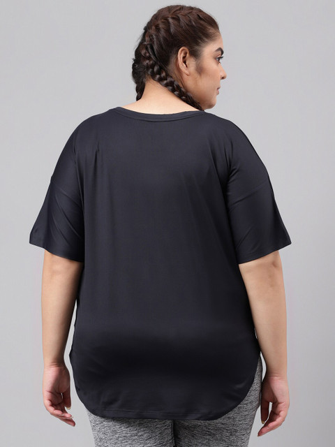 MKH Plus Size Typography Printed Relaxed Fit Dri-FIT T-shirt - Image 5