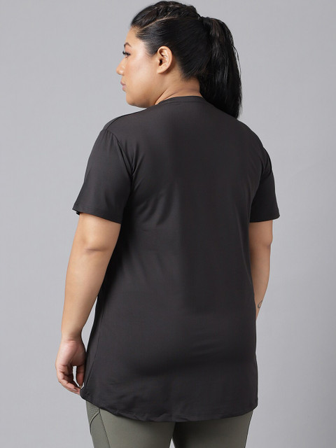 MKH Plus Size Typography Printed Dri-FIT Relaxed Fit Training T-shirt - Image 5