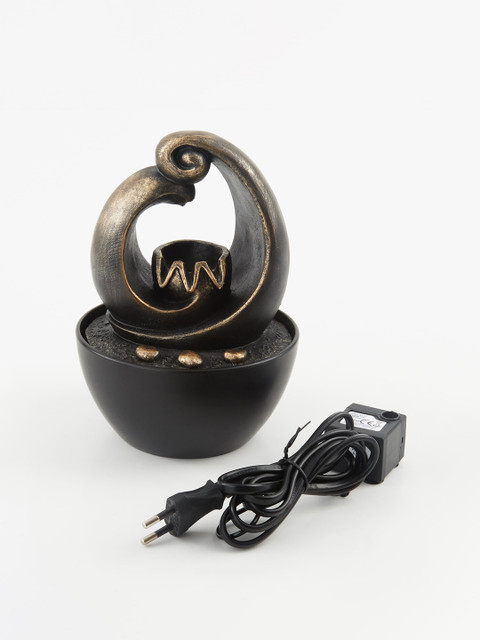 Home Centre Black & Golden Polyresin Buddha Indoor Fountain - Image 5