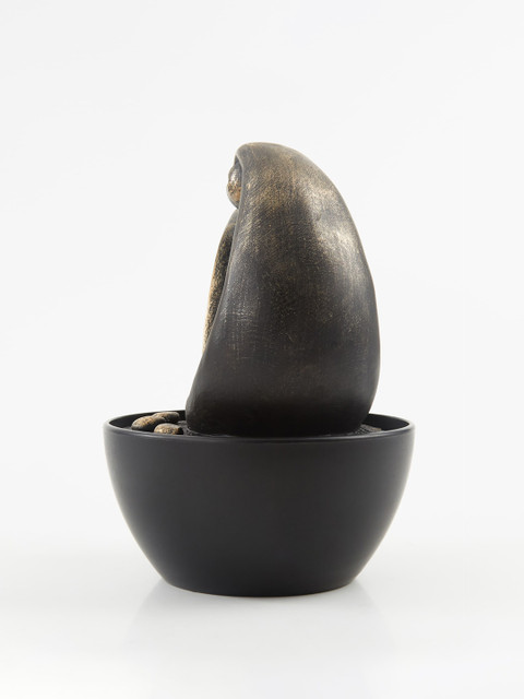 Home Centre Black & Golden Polyresin Buddha Indoor Fountain - Image 4
