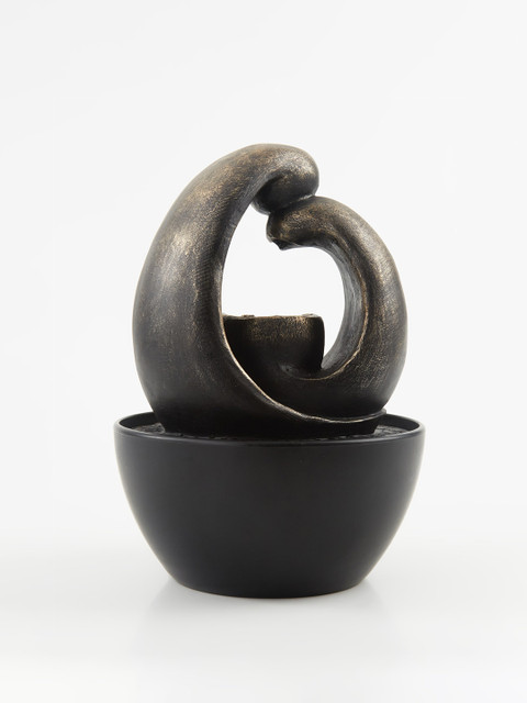 Home Centre Black & Golden Polyresin Buddha Indoor Fountain - Image 3