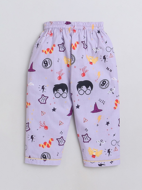Knitting Doodles Kids Graphic Printed Night Suit - Image 4