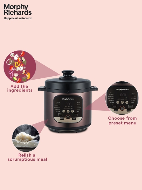 Morphy Richards Brown Stainless Steel Electric Pressure Cookers-6L - Image 7
