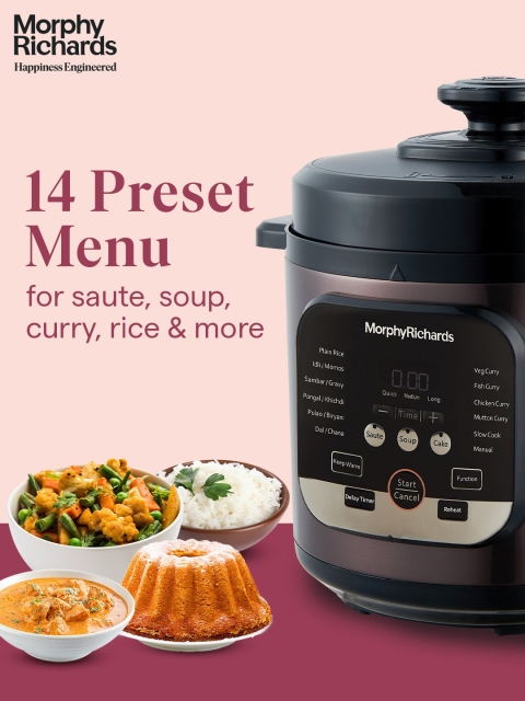 Morphy Richards Brown Stainless Steel Electric Pressure Cookers-6L - Image 3