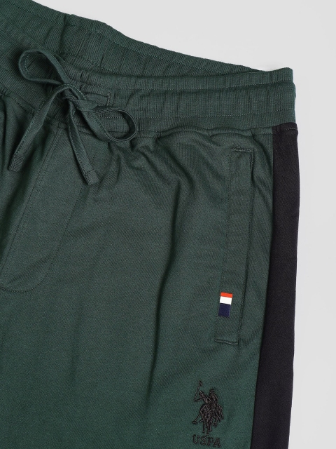U.S. Polo Assn. Men Mid Rise Contrast Panel Tapered Cotton OJ001 Lounge Joggers - Image 7