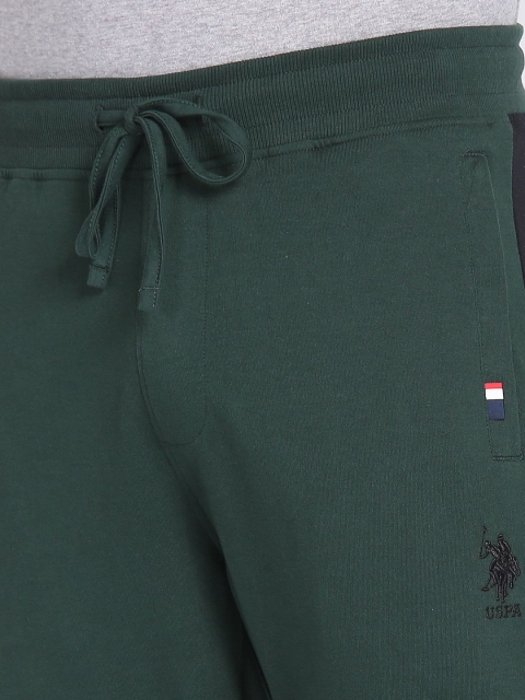 U.S. Polo Assn. Men Mid Rise Contrast Panel Tapered Cotton OJ001 Lounge Joggers - Image 6