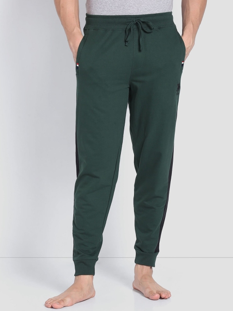 U.S. Polo Assn. Men Mid Rise Contrast Panel Tapered Cotton OJ001 Lounge Joggers - Image 2
