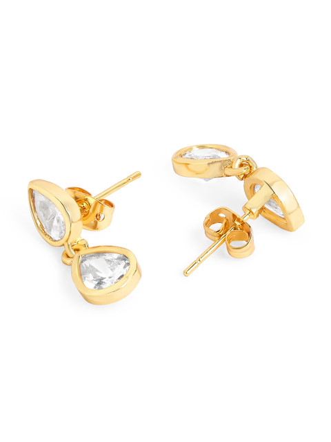 MINUTIAE Gold-Plated Contemporary Drop Earrings - Image 3