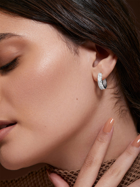 MINUTIAE Silver Plated Hoop Earrings