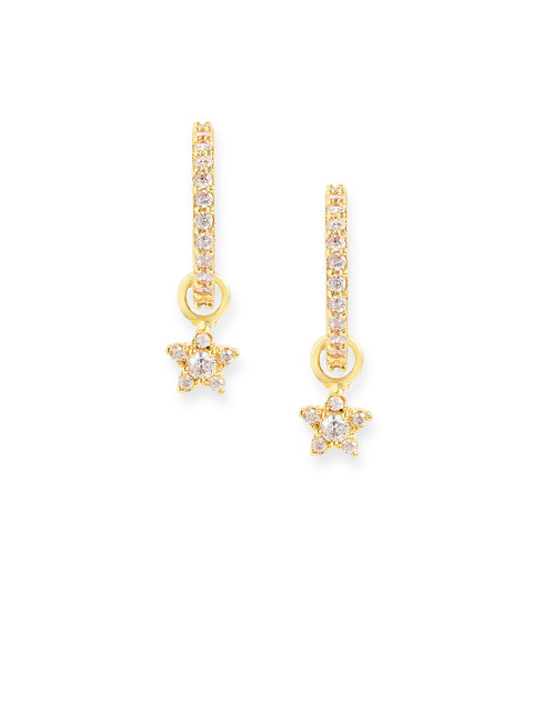MINUTIAE Gold-Plated Star Shaped Drop Earrings - Image 2