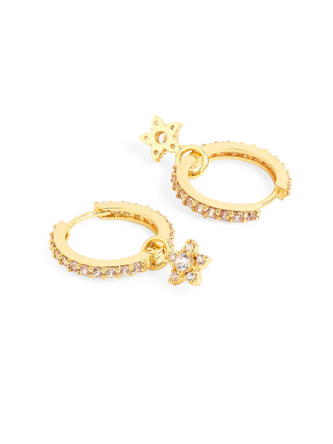 MINUTIAE Gold-Plated Star Shaped Drop Earrings - Image 3