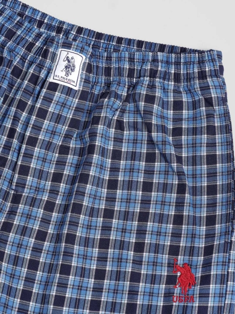 U.S. Polo Assn. Men Checked Pure Cotton Straight Lightweight Lounge Pants - Image 7