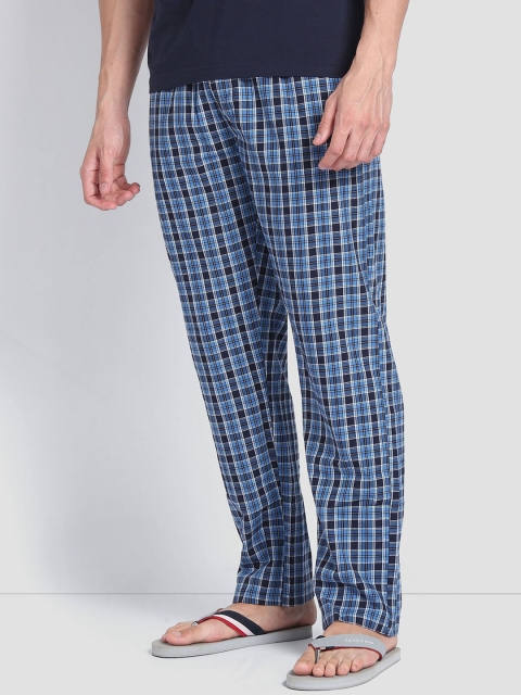 U.S. Polo Assn. Men Checked Pure Cotton Straight Lightweight Lounge Pants - Image 2