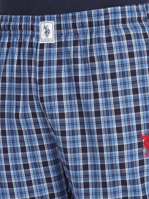 U.S. Polo Assn. Men Checked Pure Cotton Straight Lightweight Lounge Pants - Image 6