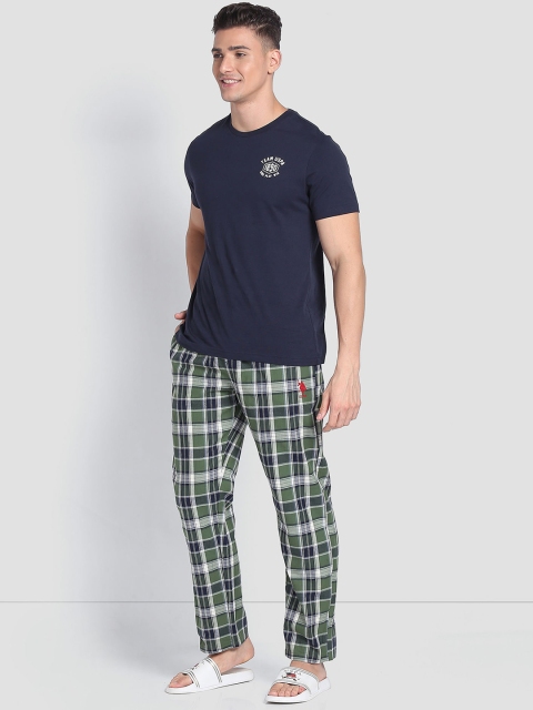 U.S. Polo Assn. Men Checked Pure Cotton Straight Lightweight LP001 Lounge Pants - Image 5