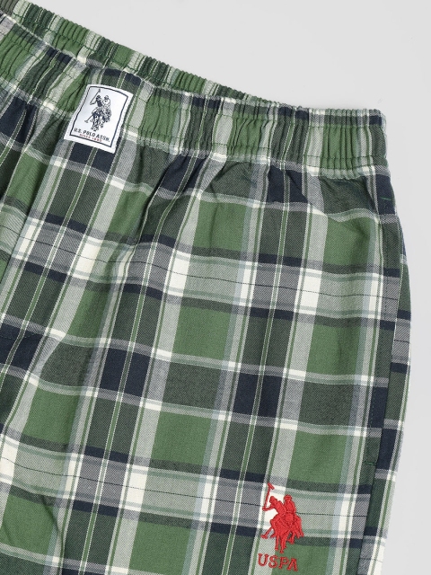 U.S. Polo Assn. Men Checked Pure Cotton Straight Lightweight LP001 Lounge Pants - Image 7