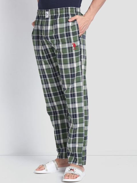 U.S. Polo Assn. Men Checked Pure Cotton Straight Lightweight LP001 Lounge Pants - Image 2