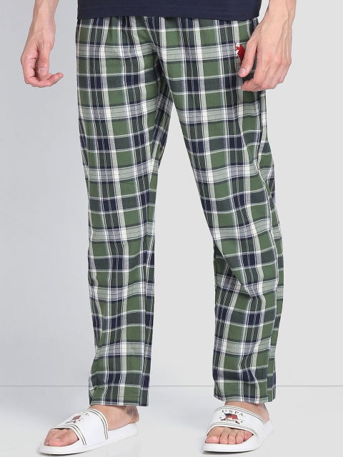 U.S. Polo Assn. Men Checked Pure Cotton Straight Lightweight LP001 Lounge Pants - Image 4