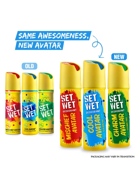 Set Wet Men Set of Cool - Charm & Mischief Avatar Deodorant Body Spray Perfume-150 ml Each - Image 3