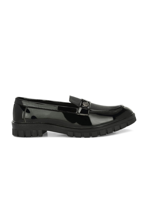 HERE&NOW Men Black Formal Penny Loafers - Image 4