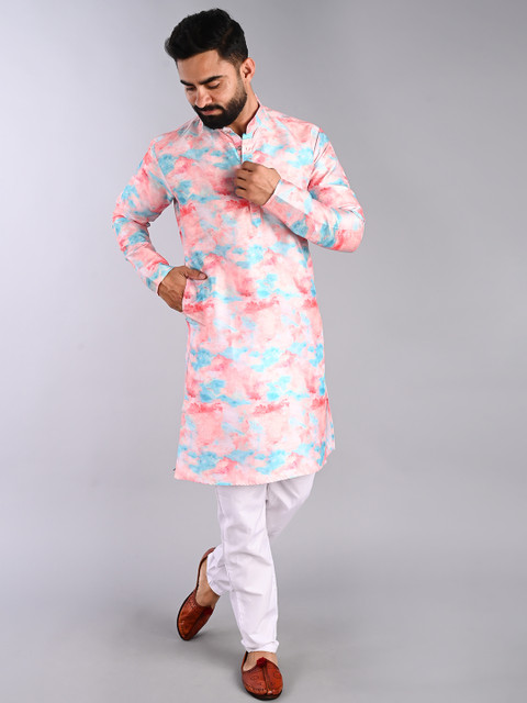 FUBAR Dyed Mandarin Collar Straight Kurta - Image 5