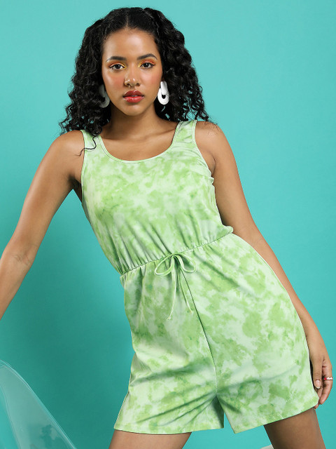 KETCH Abstract Printed Round Neck Jumpsuit