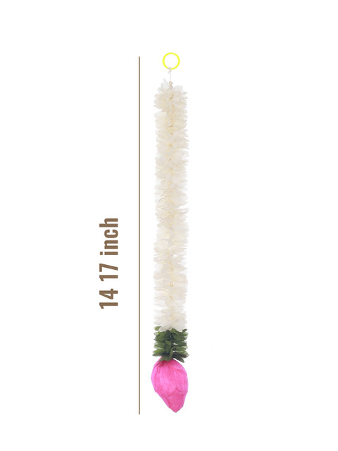 TIED RIBBONS Set of 5 Artificial Jasmine Lotus Flowers Hanging Garlands Torans - Image 6