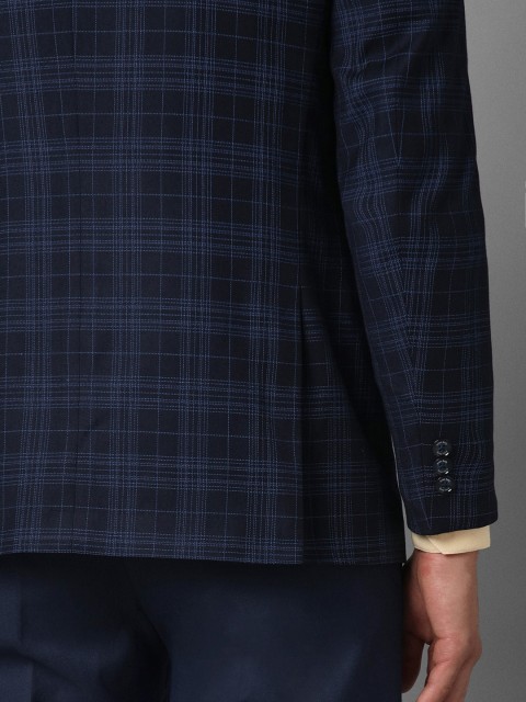 Allen Solly Checked Slim Fit Notched Lapel Single-Breasted Formal Blazer - Image 5