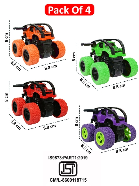 WEMBLEY Kids Set Of 4 Monster Truck Tractor 4WD Toy Vehicles - Image 7
